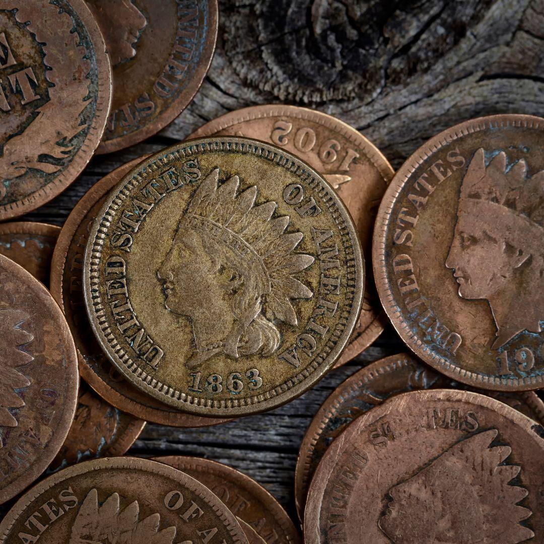 1864-1909 Indian Head Penny 50 Coin Roll AG/Culls - Image 4