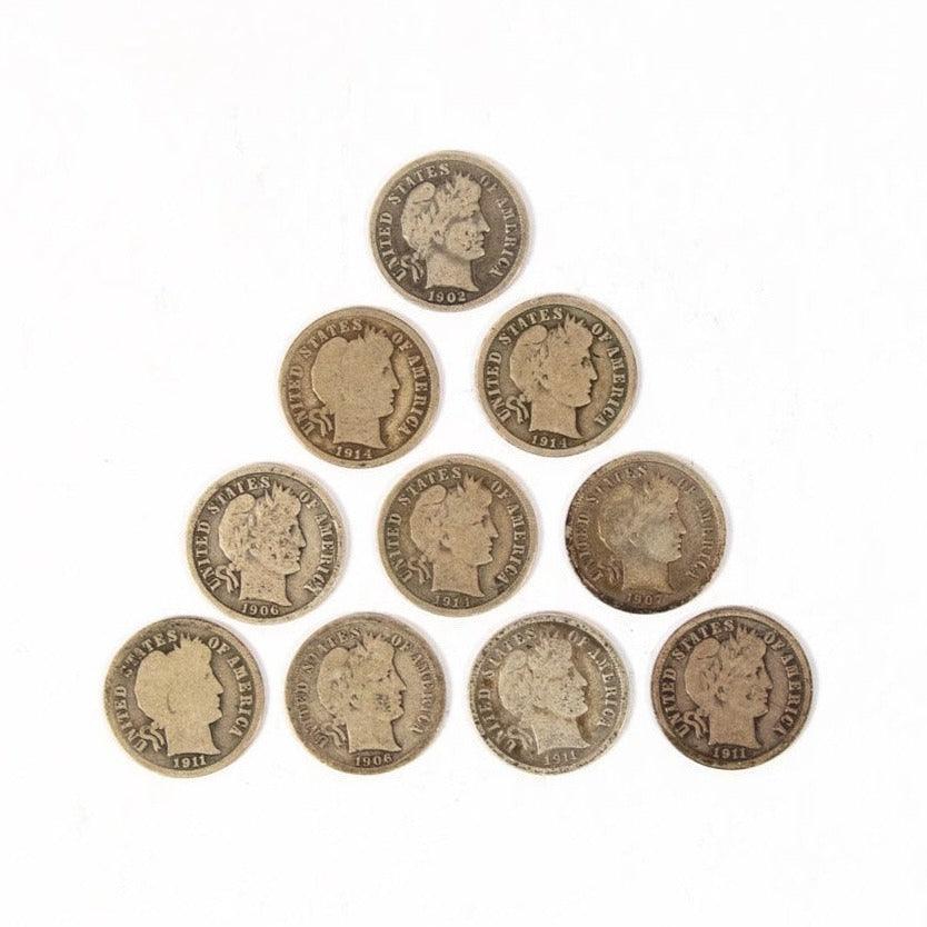 1892-1916 Barber Dimes Avg Circ (One Coin) - Image 3