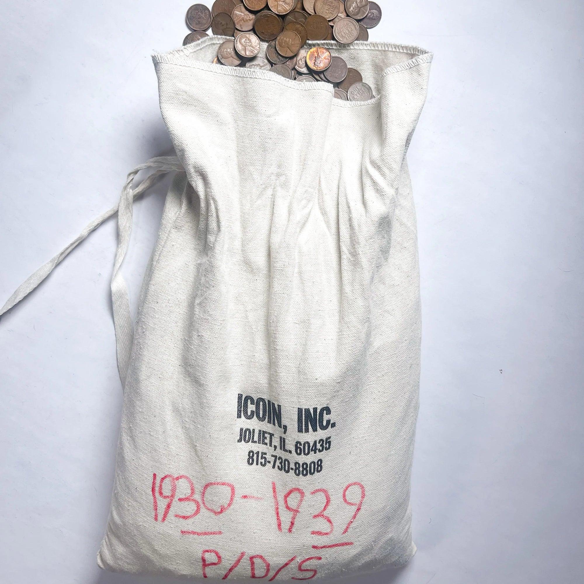 1930-1939 Wheat Cent 1000 Coin Bag - Image 4
