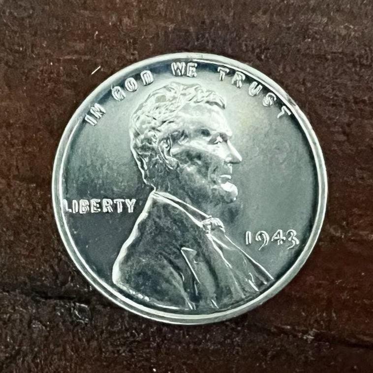 1943 Lincoln Steel Cent GEM BU