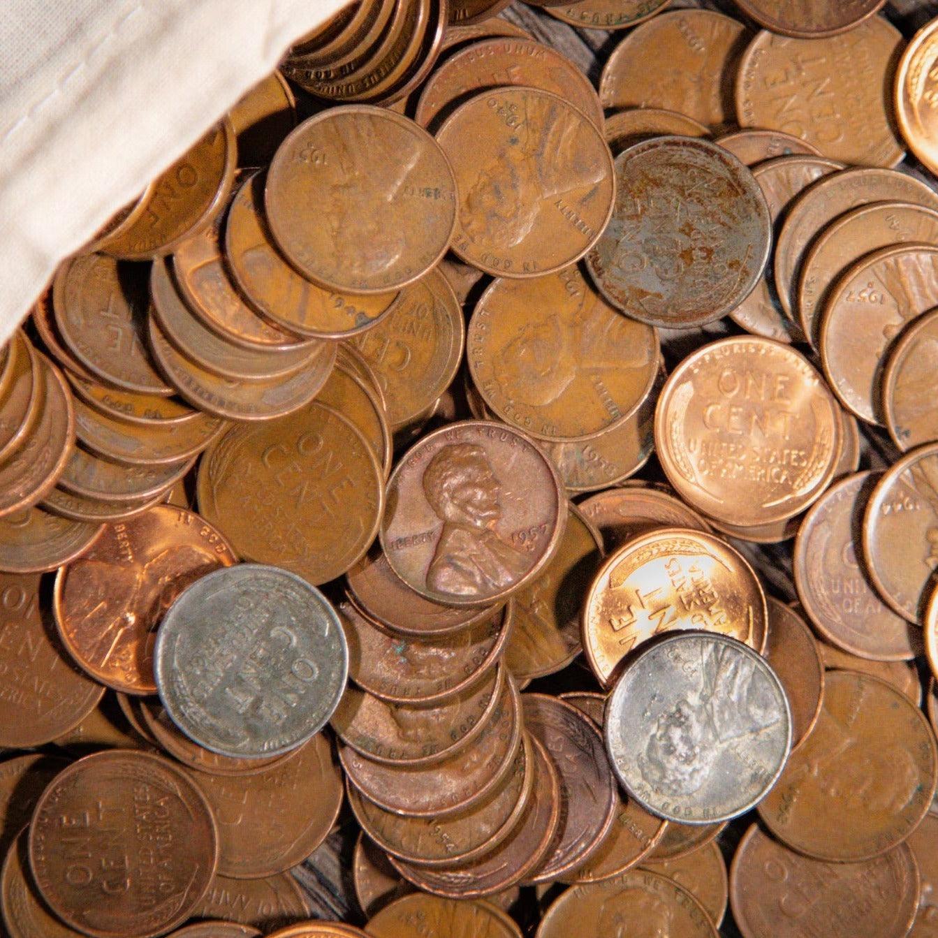 500 Wheat Cent Bag (1909-1958) TRULY UNSEARCHED + SEEDED