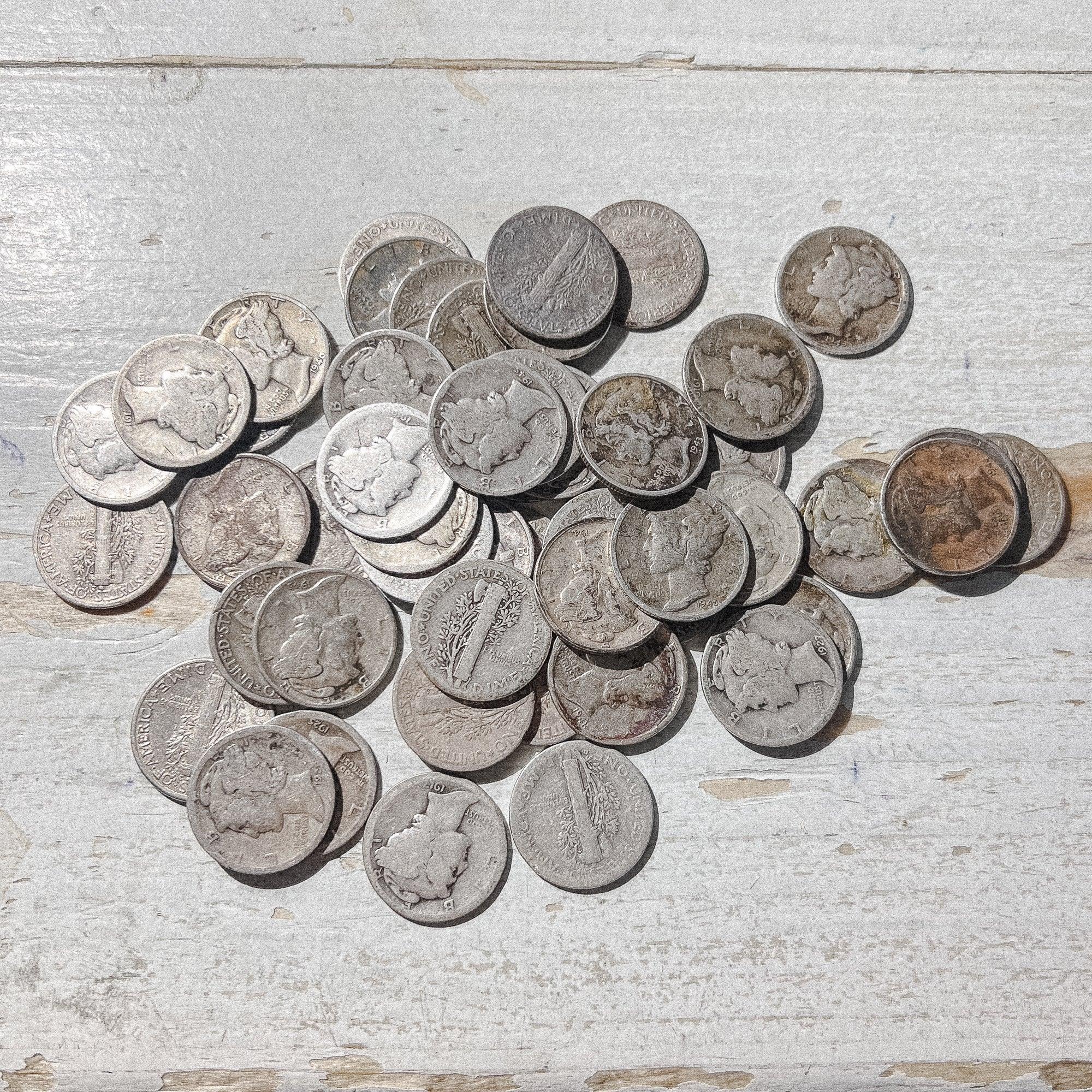 $5 Face - 90% Mercury Silver Dimes AG - Image 4