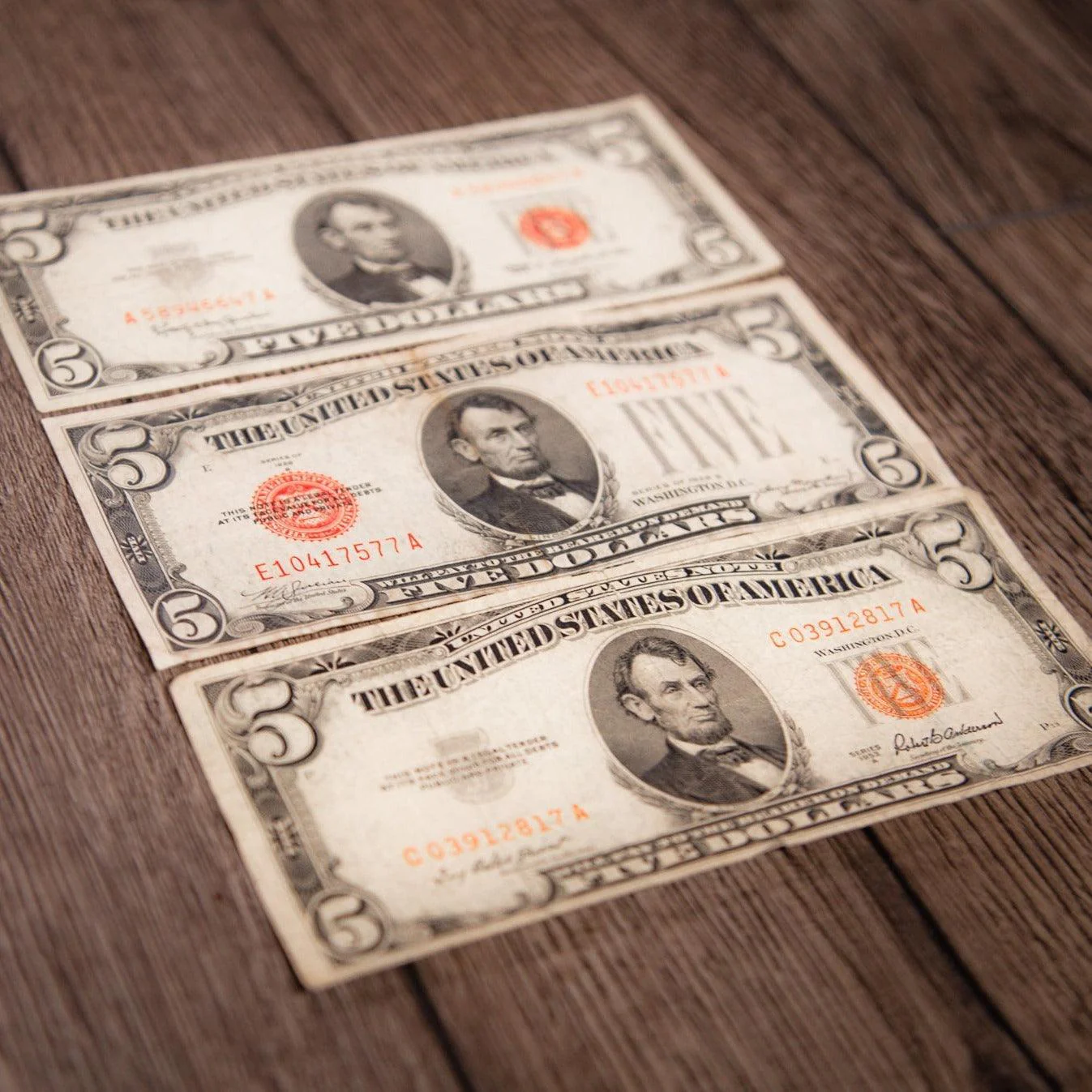 $5 Red Seal Note F-VF (Random Year) - Image 5
