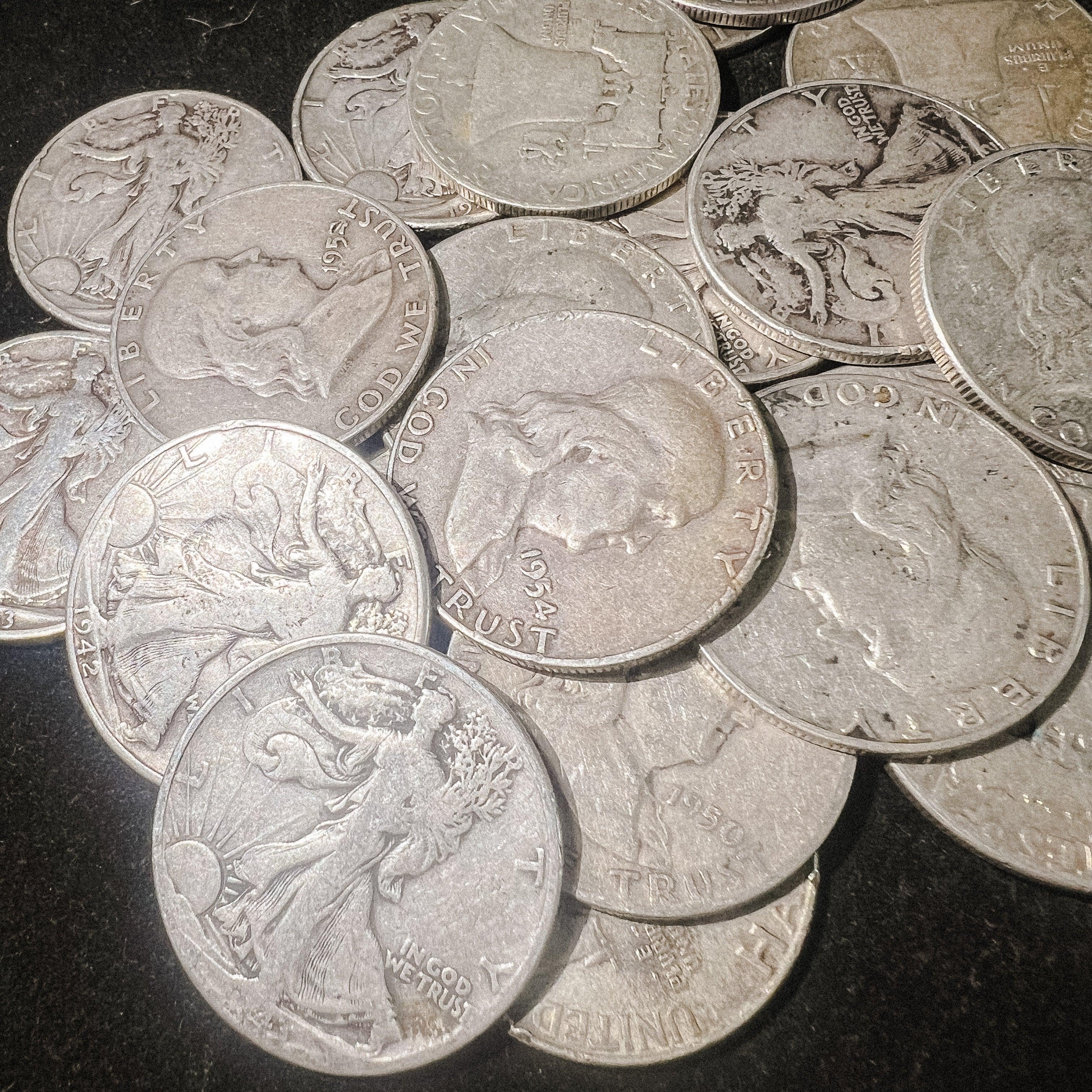 90% Silver Halves $10 20 Coin Roll AG - Image 4