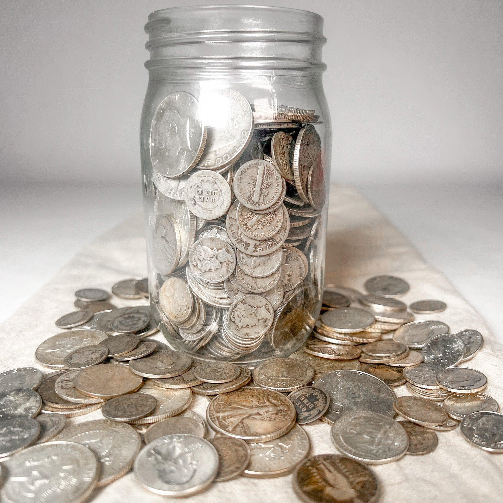 Mason Jar Silver Coin Mixed Lot - Image 5