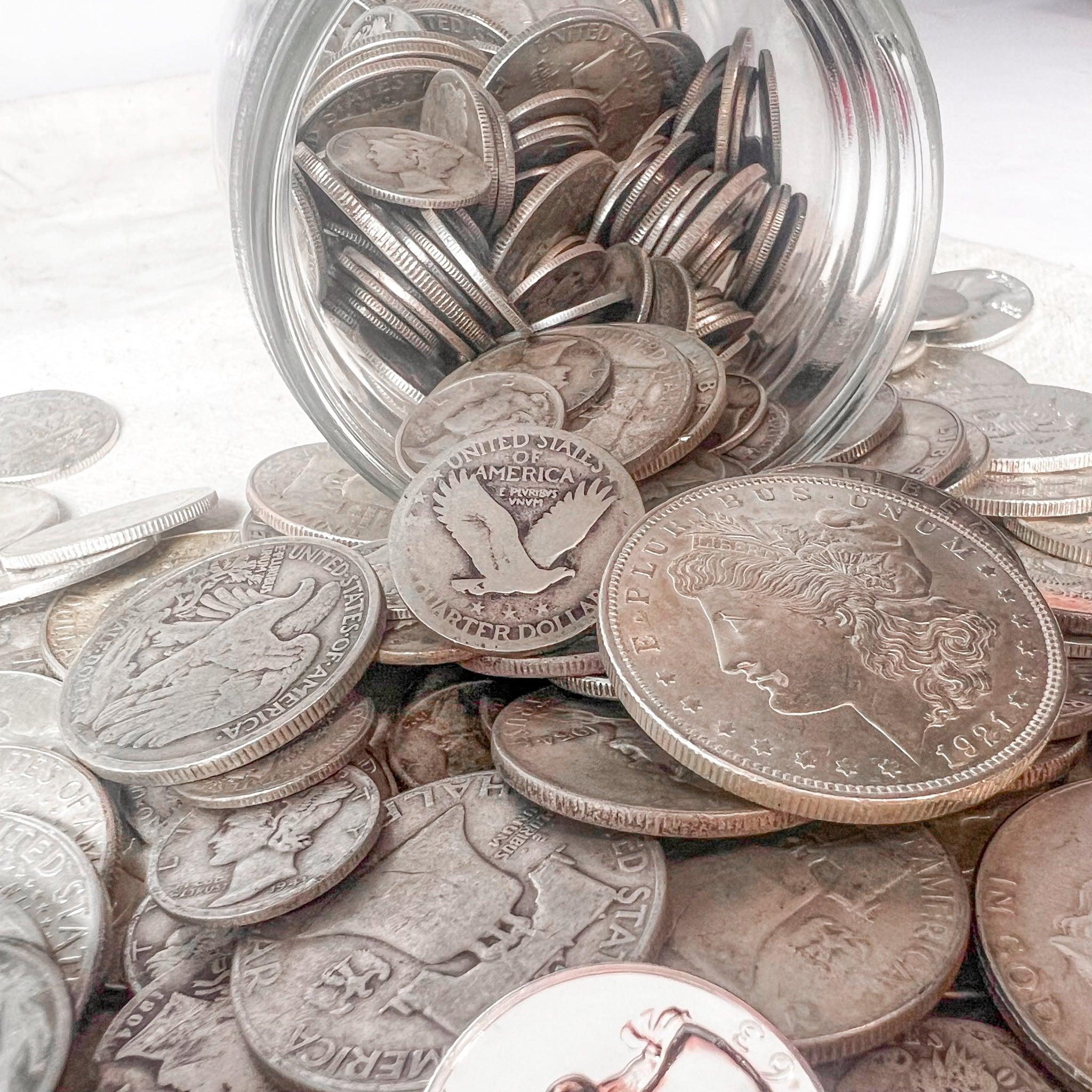 Full Mason Jar Silver Coin Mixed Lot | Estate Sale Liquidation - Image 10