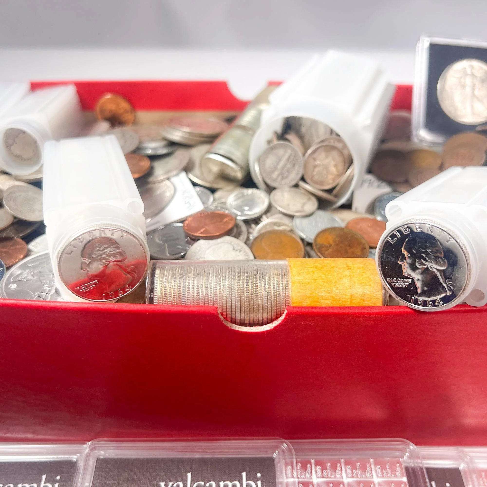 Red Carded Box Mixed Coin Lot (Vintage U.S. Coins) - Image 9