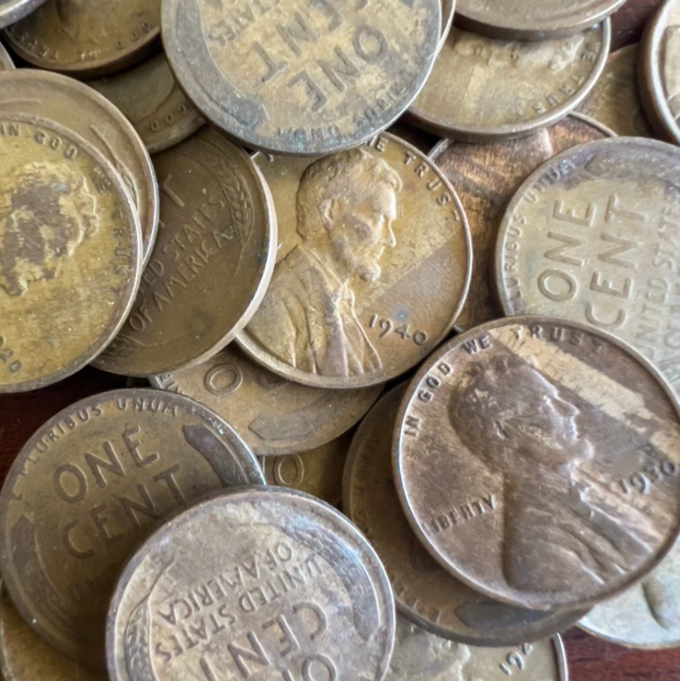 "Woody" Lincoln Wheat Cent 50 Coin Roll (1909-1958) | Vintage Rare U.S. Cents - Image 3